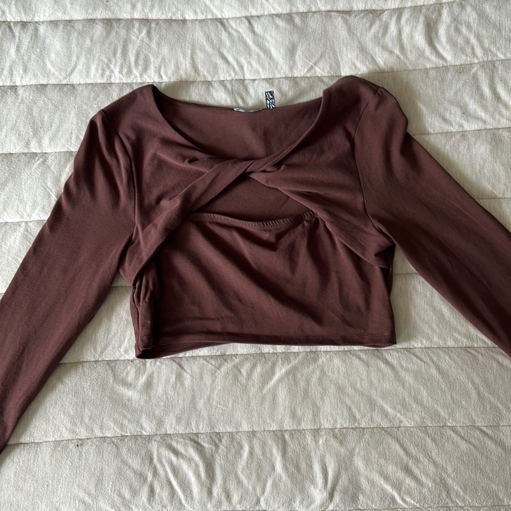 Crop ASOS design twist top